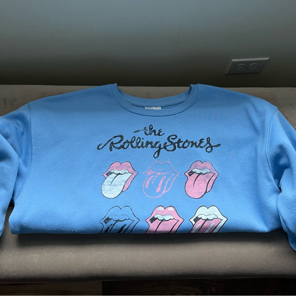 Rolling Stones Light Blue Crewneck Sweatshirt